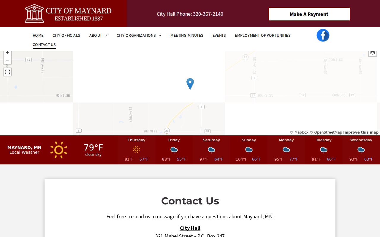 Maynard court records City Hall contact context