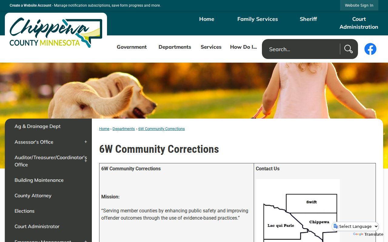 Chippewa County 6W Community Corrections program information